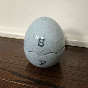 Pier 1 Imports 3” Easter Egg/Spring Salt & Pepper Ceramic 2-in-1 Shaker - NWOT!